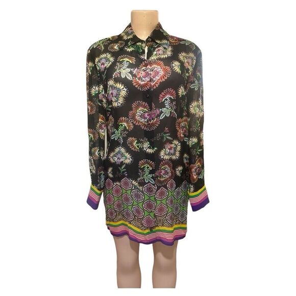 Alexis Women's‎ Floral Button Up Blouse. Colorful Size Small - Picture 1 of 5
